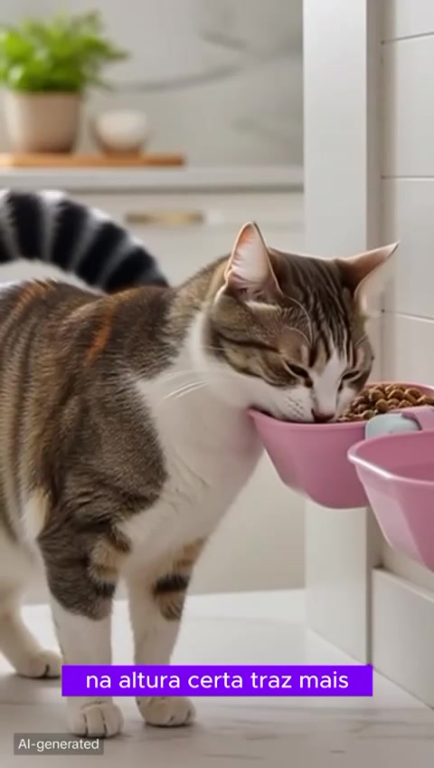 Comedouro Bebedouro Duplo Elevado Gato Cachorro Suporte Ergonômico Potes Plástico Removível 300ml