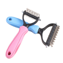Desembolador de Pelos Longos para Cachorro Gato Pet Escova Pente Rake Pet Shop Groomer Simples e Duplo