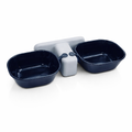 Comedouro Bebedouro Duplo Elevado Gato Cachorro Suporte Ergonômico Potes Plástico Removível 300ml
