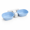 Comedouro Bebedouro Duplo Elevado Gato Cachorro Suporte Ergonômico Potes Plástico Removível 300ml