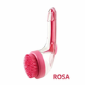 Escova de Banho para Pets com Reservatório de Shampoo Silicone Macio Massageador para Cães e Gatos