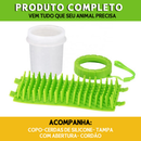 Copo Limpa Patas Pet 2 em 1 em Silicone | Lava e Massageia Patinhas de Cães e Gatos
